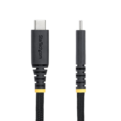 StarTech.com Cable de Carga USB-C de 10 pies (3 m), Bloqueo de Tornillo Lateral, 240W (5A) PD EPR, Cubierta de Silicona con Nylon Trenzado, Cable Cargador para Portátil, Certificado USB-IF