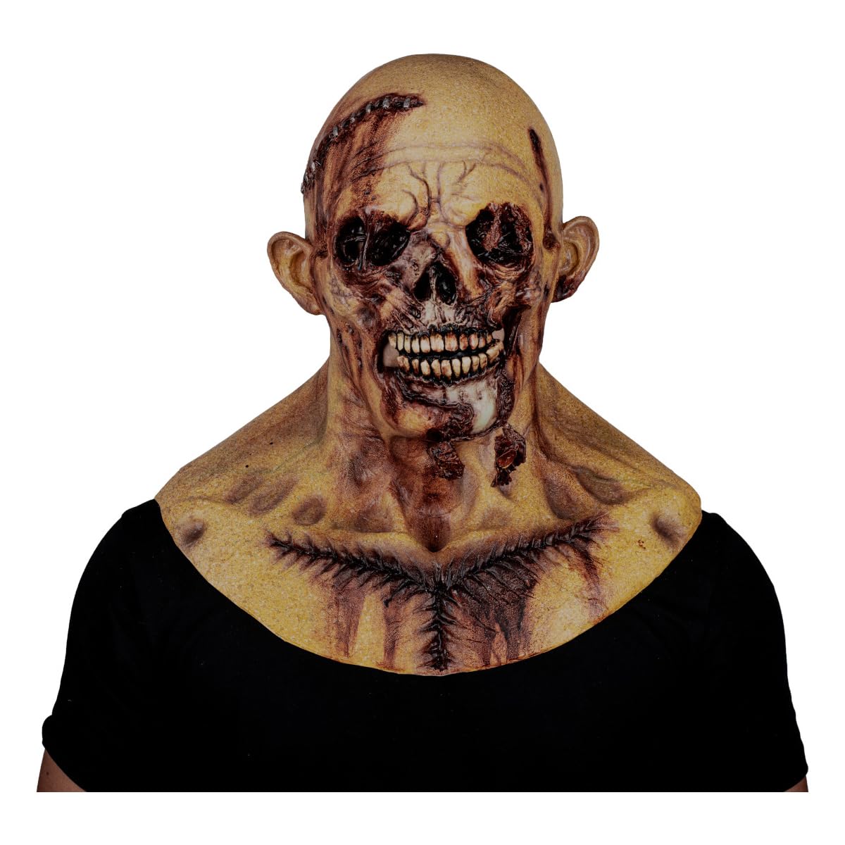 Ghoulish Productions Máscara De Látex Autopsy, Accesorio Látex Cosplay Zombie, Disfraz Aterrador para Halloween y Fiestas Temáticas, Cosplay Muerto Viviente, Diseño Artesanal Head Mask