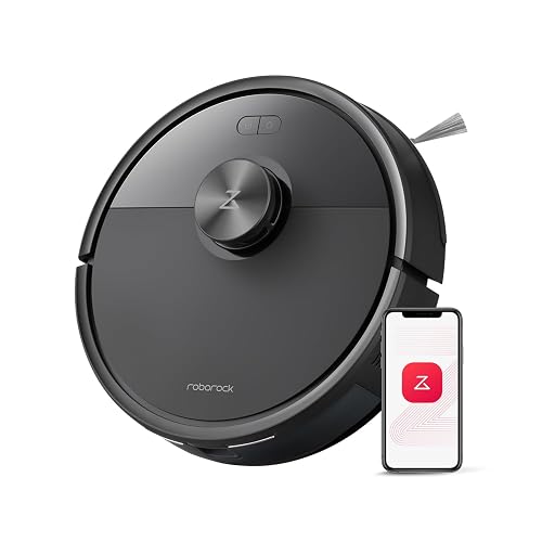 roborock Q7 M5 Robot Aspirador y Trapeador, Succión HyperForce de 10,000 Pa, Sistema Doble Antienredos, Mopa Controlada por Aplicación, Navegación LiDAR, para Pelo y Alfombras (Negro)​