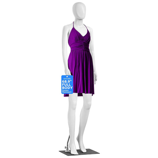 SERENE-LIFE Traje Torso Femenino de 68.9 Pulgadas Maniquí Desmontable, Soporte para Cuerpo, Estándar