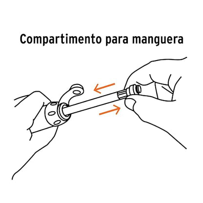 Truper BOM-MI-X, Mini Bomba Manual para Bicicleta, abatible, 30 PSI