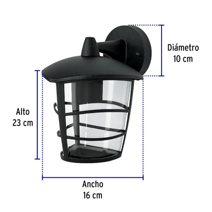 Volteck Lait ARB-107S, Arbotante tipo farol moderno suspendido lámpara no incluida