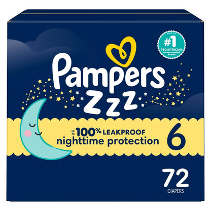 Pampers Swaddlers Overnights Pañal Nocturno Talla 7, 36 Piezas - Talla 6 (72 Unidad) - 72.0
