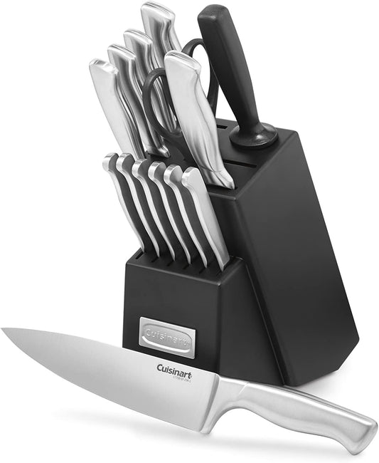 Cuisinart C77SS-15PK Juego de bloque de mango hueco, de acero inoxidable, 15 piezas, asa hueca, 15 Piece, Hollow Handle, 1, 1