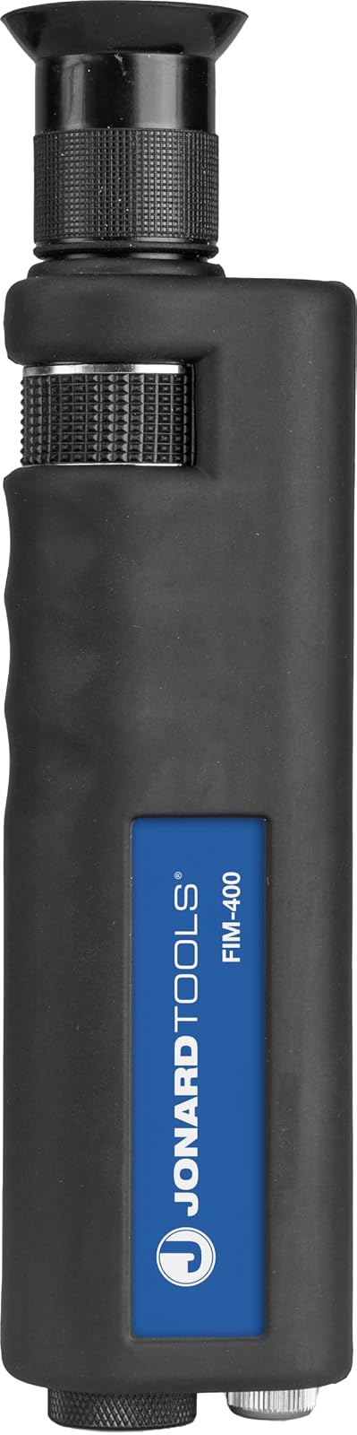 Jonard Tools FIM-400 Microscopio de inspección de Fibra óptica 400x con adaptadores FC/SC/ST y LC