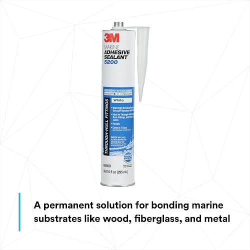 White 3M Marine 5200 Adhesive / Sealant 10 fluid ounce cartridge