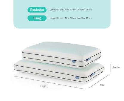 Luuna Almohada Cool Flip, Estándar, Reversible con un Lado Cálido y Otro Fresco para Cada Época del Año, Suavidad y Frescura Garantizada, Marca Mexicana