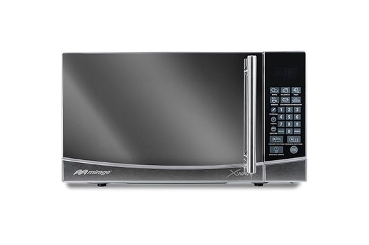 Microondas Xwave Mirage, 0.7 pies, 9 programas predeterminados, acabado tipo espejo, descongelamiento y coccion por pero, plata, modelo MWD020E-PLATA