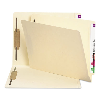 Smead - Carpeta con pestaña en el extremo, Shelf-Master® reforzado con lengüeta de corte recto, 2 Fasteners-Position 1 & 3, Manila, 250 per Box - 250 per Box - 2 Fasteners-Position 1 & 3