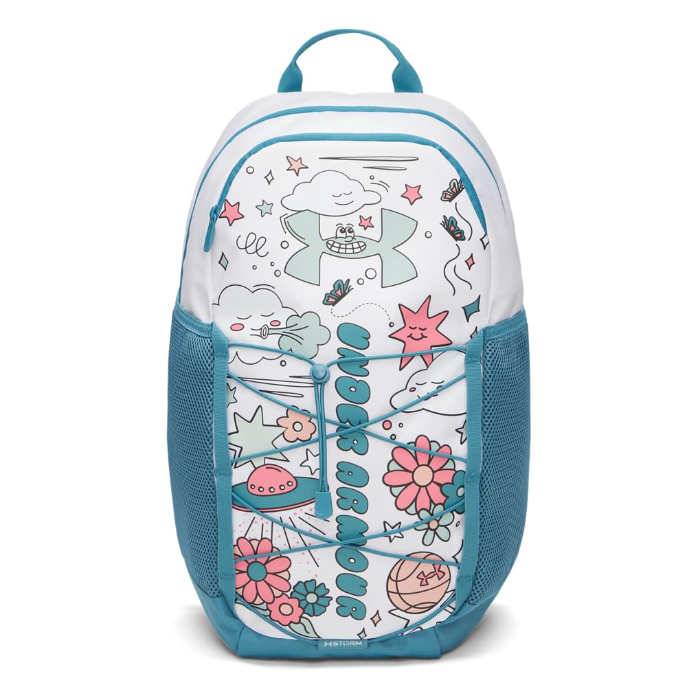Under Armour Hustle Sport 60 Mochila Resistente al Agua con Funda para Laptop 16" - M - (101) Blanco - Azul Sin Límites - Azul Esmalte