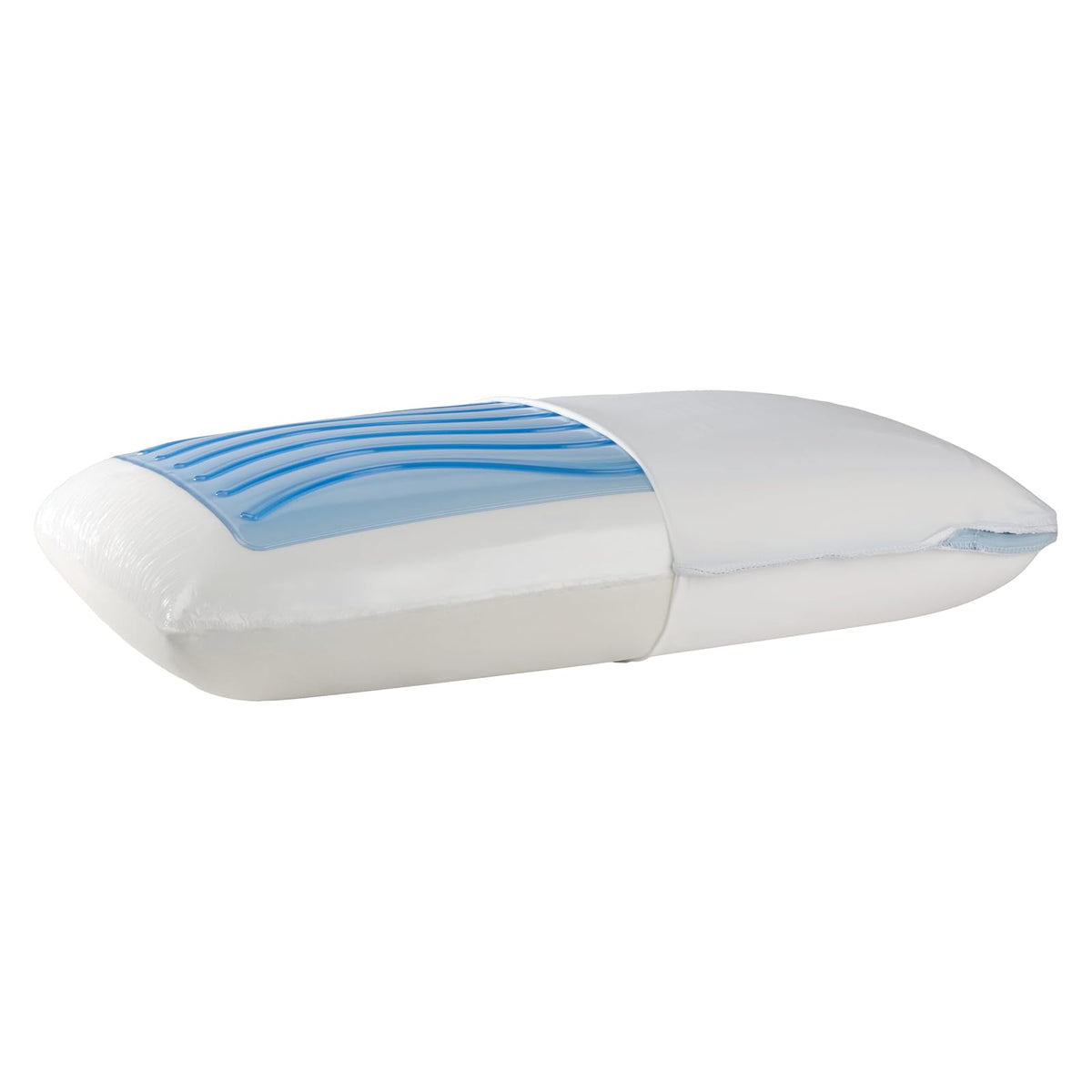 SEALY Dreamlife Almohada refrescante de Espuma viscoelástica tamaño King con Gel de refrigeración SealyChill, Funda extraíble Lavable a máquina, Fabricada en los Estados Unidos, Color Blanco