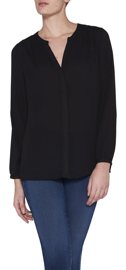 NYDJ Women's 3/4 Sleeve Pintuck Blouse