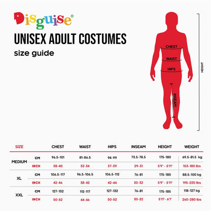 Disguise Disfraz de músculo clásico Red Ranger para adultos Disfraces de tamaño adulto Hombre