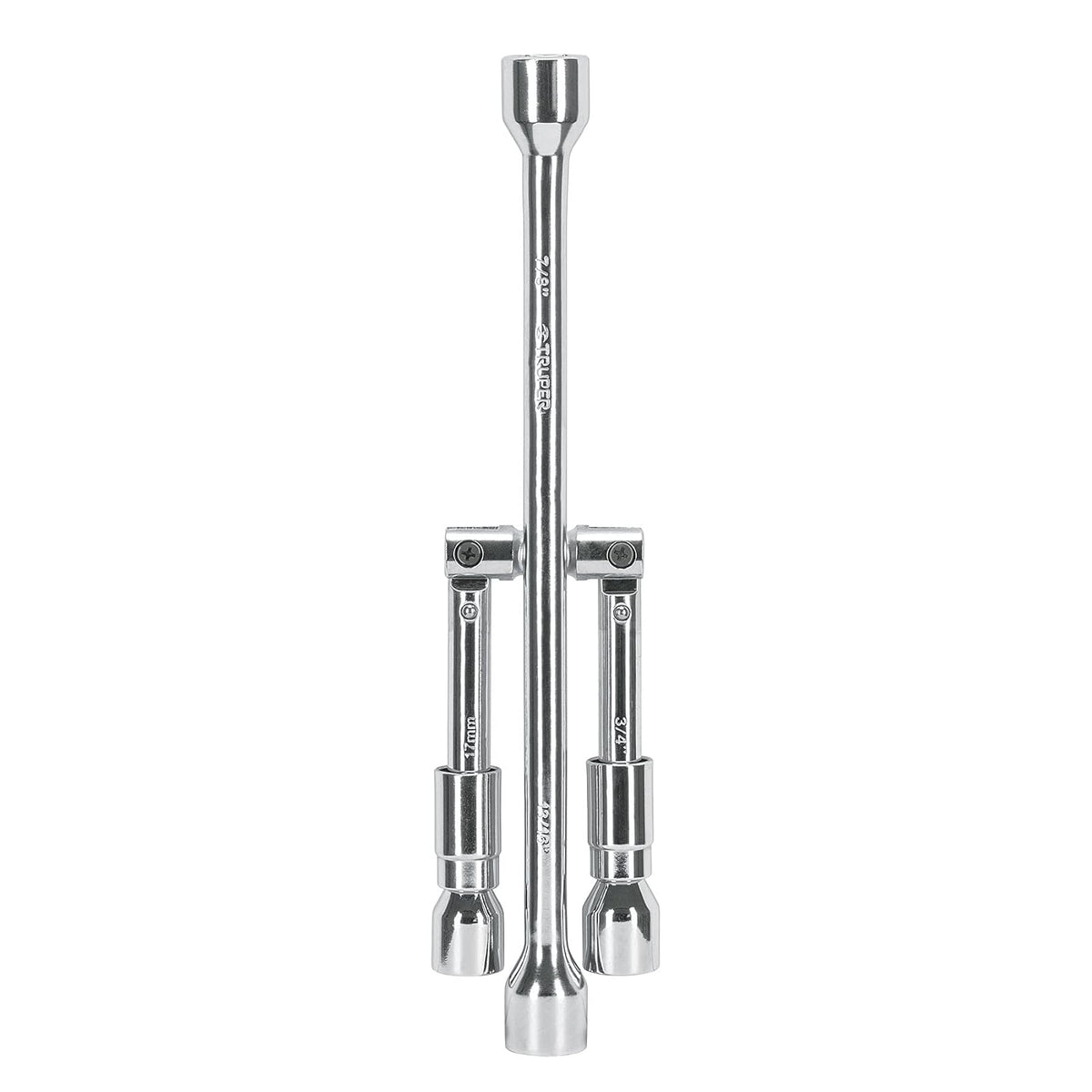TRUPER Llave de Cruz para Auto de Acero 36 cm, Plegable, Plateado, LLCR-14X