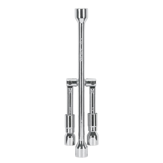 TRUPER Llave de Cruz para Auto de Acero 36 cm, Plegable, Plateado, LLCR-14X