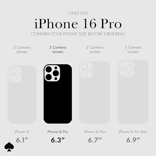 Kate Spade New York - Funda para iPhone 16 Pro, diseño de Flores Preciosas | Compatible con MagSafe - Funda ligera de diseño para iPhone 16 Pro con revestimiento antiarañazos y precioso diseño de flores