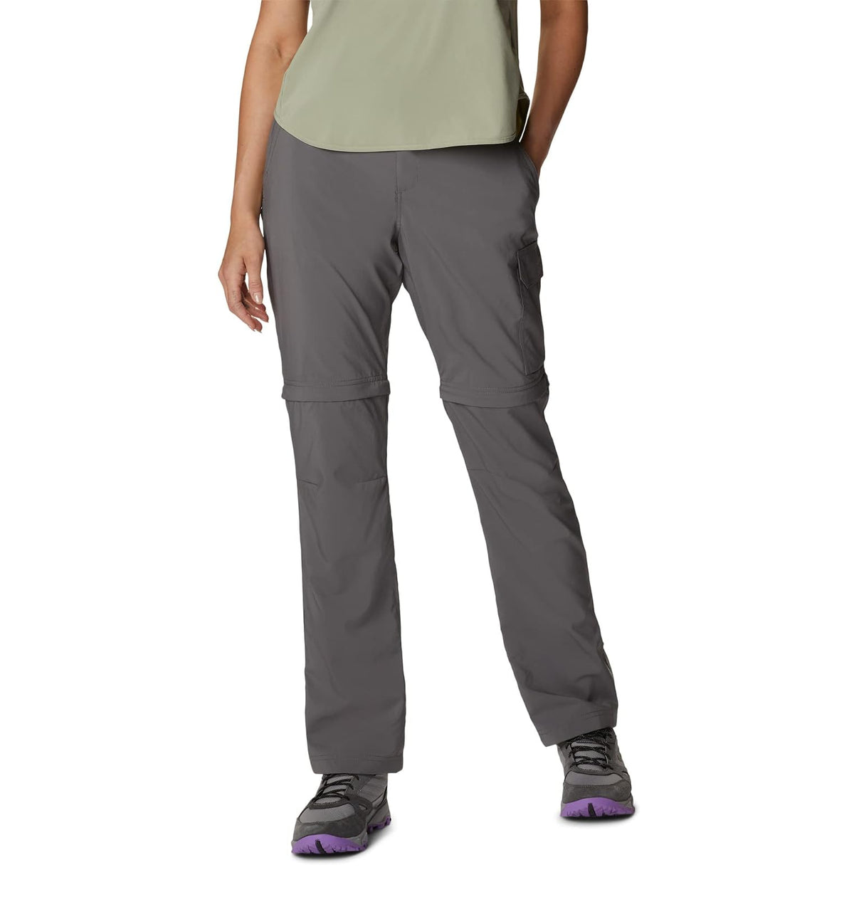 Columbia Silver Ridge Pantalón Convertible utilitario Pantalones de Senderismo para Mujer - Ciudad gris - 6