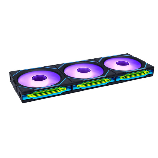 Lian Li UNI Fan SL-Infinity Wireless 120 - Paquete triple, señal inalámbrica ARGB de 2,4 GHz, diseño de espejo infinito doble, bajo ruido, driver incluido, negro (12SLIN1W3B)