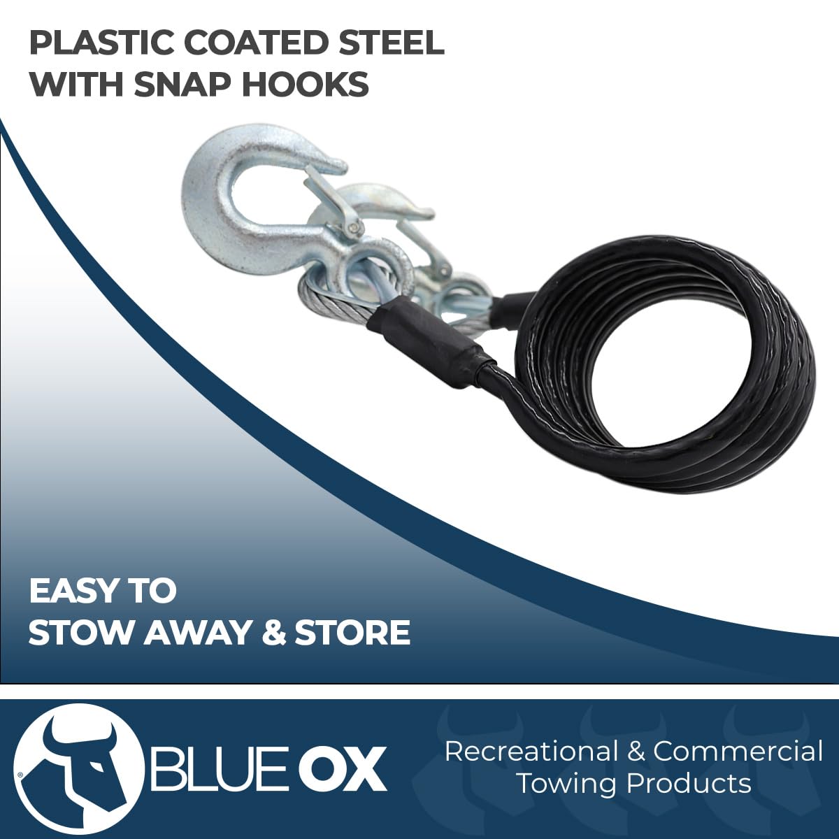 Blue Ox BX88197 Kit de Cables de Seguridad Clase IV 10 Libras 7 Pies