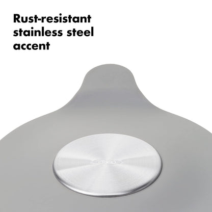 OXO Good Grips Retenedor de agua para fregadero, gris | Sellos de succión resistentes, se adapta a desagües estándar, resistente al óxido