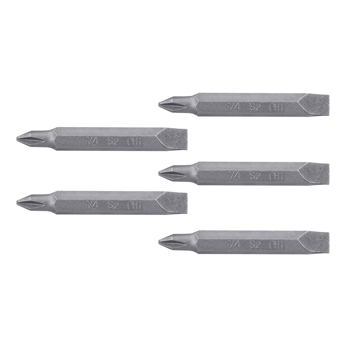 Truper Expert PUDE-4201, Estuche con 5 puntas dobles PH1 y 1/4" largo 2"