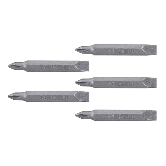 Truper Expert PUDE-4201, Estuche con 5 puntas dobles PH1 y 1/4" largo 2"