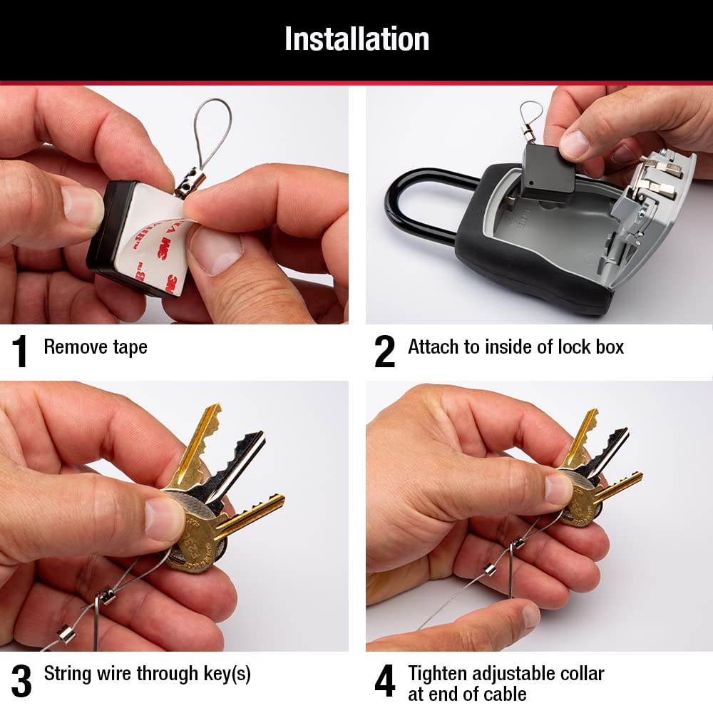 Master Lock 5490D - Caja de bloqueo retráctil
