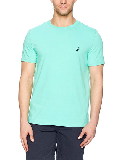 Nautica Playera Cuello Redondo para Hombre, Manga Corta - CH - Menta Spring Sólido