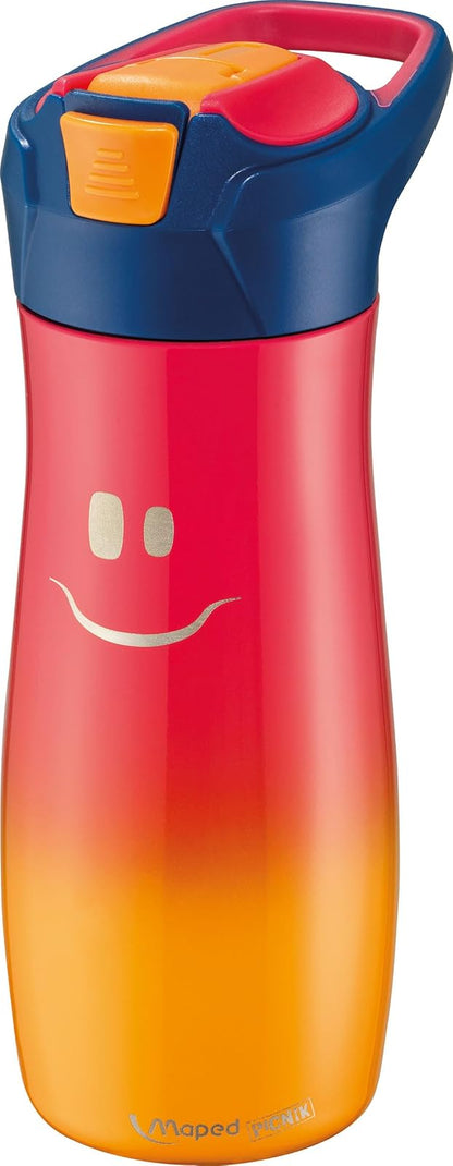 Maped Picnik - Botella de agua, acero inoxidable, 580 ml, Rosa