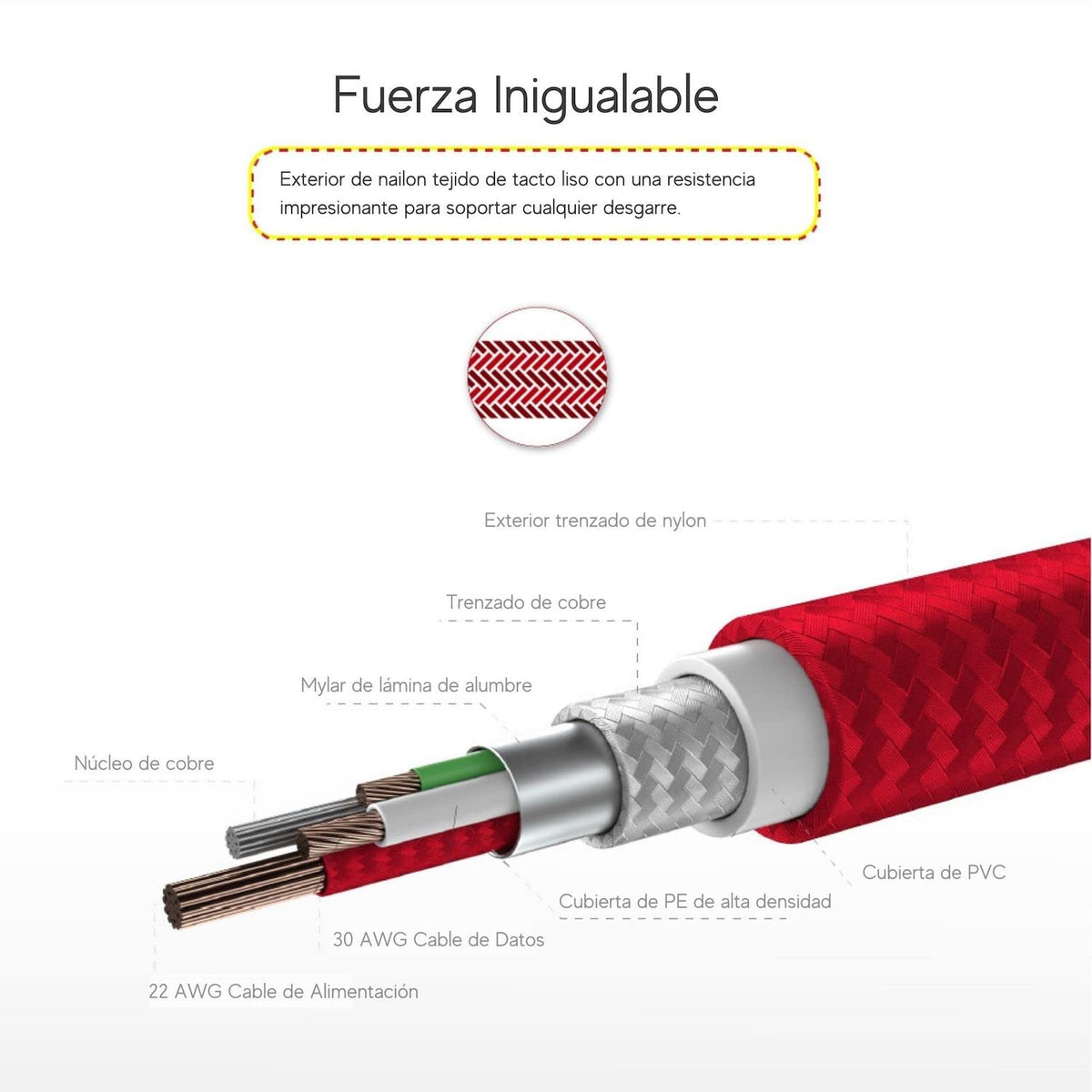 Adam Elements PeAk III 120B USB-A to Lightning Cable 1.2m - Red