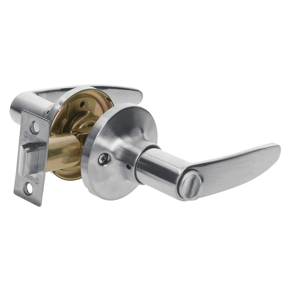 Hermex CEMA-1R Cerradura de Manija Latón Brillante - Como mate - Baño