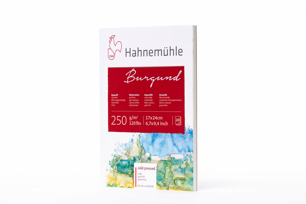 Hahnemühle Block Burgund Papel Matt para Acuarela 17 X 24 cm