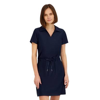 Spyder Collared Stretch Short Sleeve Knit Dress Vestido Mujer