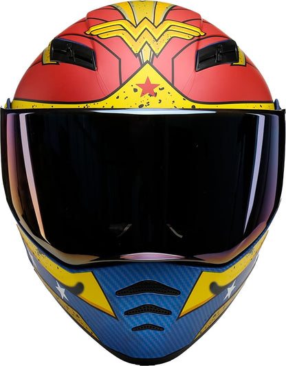 KOV Casco Mujer Maravilla Estelar ABATIBLE para Moto DC Comics Certificado