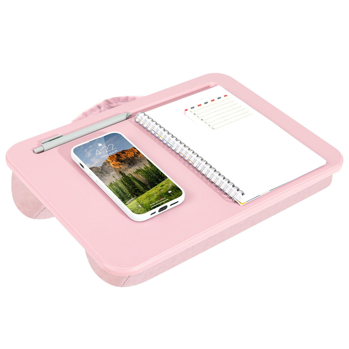 LapDesk Escritorio Portátil para Laptop con Cojín de Micro Cuentas - Rose Quartz