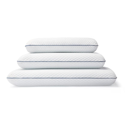 Weekender - Almohada de Memory Foam con Gel Refrescante - Firmeza Suave Media - Soporte para Cuello y Hombros - Para Dormir de Lado, Boca Arriba o Boca Abajo - Funda Lavable - Tamaño Queen