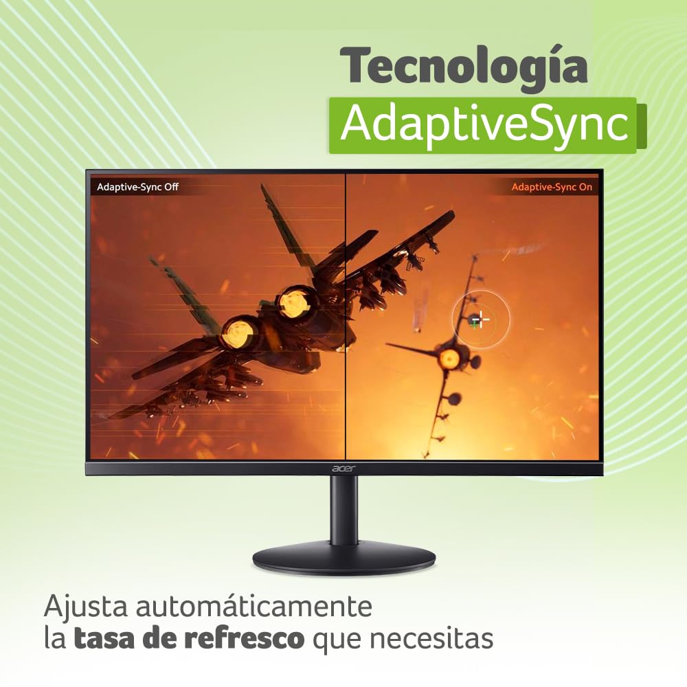 Acer SB243Y G0bi Monitor de 23.8 Pulgadas | FHD 1920 x 1080, panel IPS, 120 Hz, 1 ms, AdaptiveSync, HDMI y VGA