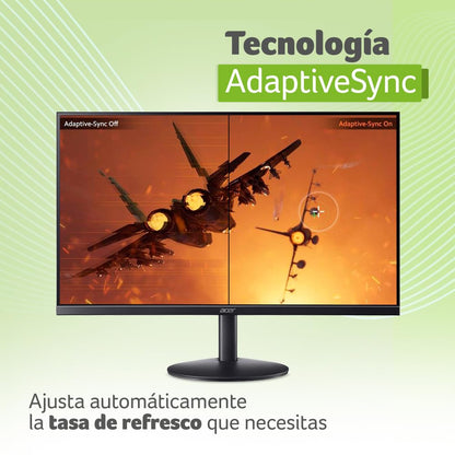 Acer SB243Y G0bi Monitor de 23.8 Pulgadas | FHD 1920 x 1080, panel IPS, 120 Hz, 1 ms, AdaptiveSync, HDMI y VGA