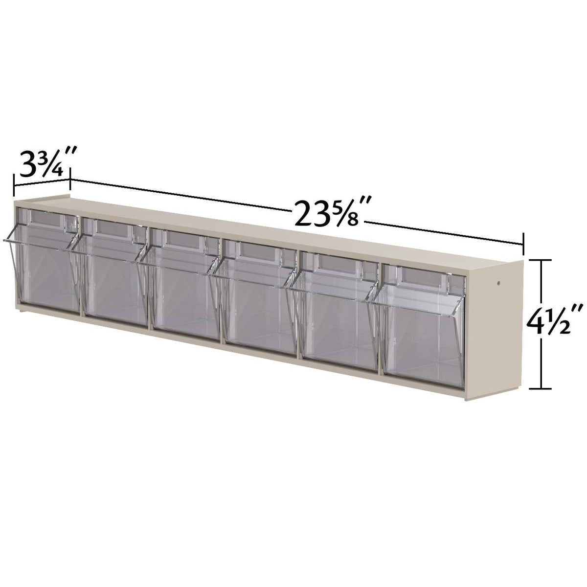 Akro-Mils 06702 TiltView - Sistema de almacenamiento horizontal de plástico con dos cubos de basura