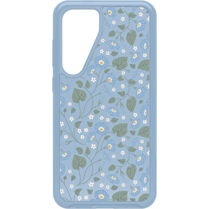 OtterBox - Carcasa Transparente para Samsung Galaxy S24+ Symmetry Series – Dawn Floral (Azul), Ultra Elegante, Compatible con Carga inalámbrica, Bordes elevados Que protegen la cámara y la