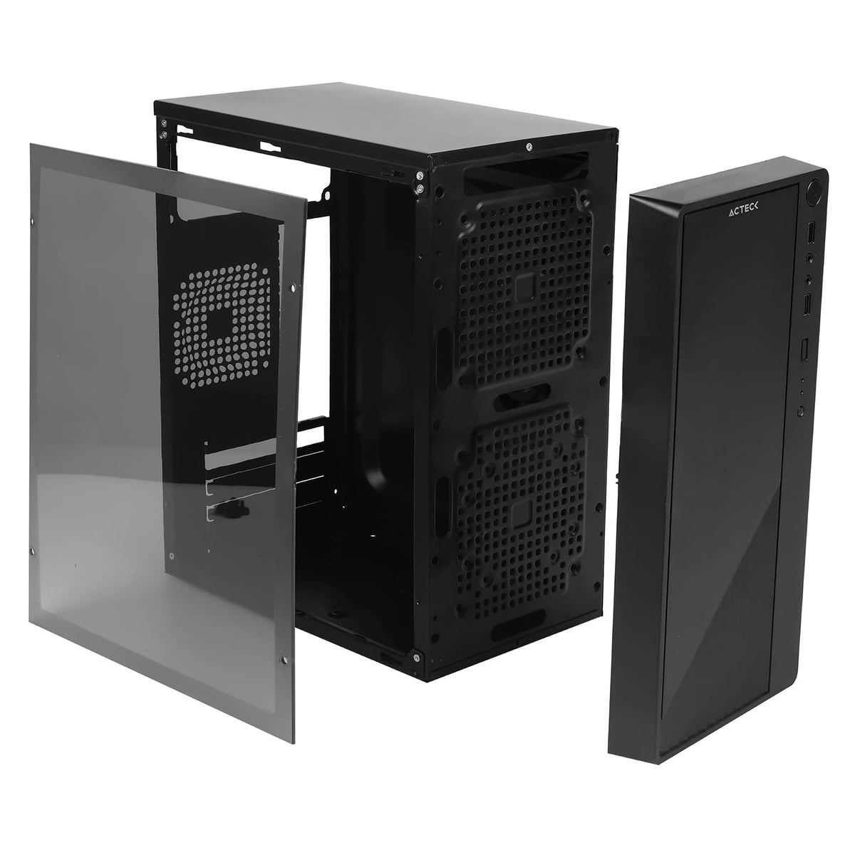 Acteck Gabinete KIOTO GC220 Micro ATX Fuente 500W Acrilico Micro Torre USB 2.0 AC-933063