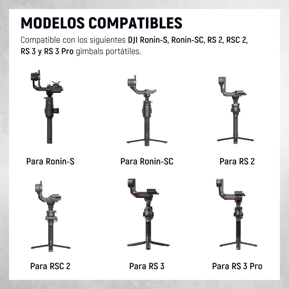 NEEWER Doble Mango Compatible con dji RS5 RS4 RS4 Pro RS3 RS3 Pro RS2 RSC2 Ronin S SC Gimbal, Kit Doble Mango con 2 Mini Rieles NATO, Abrazaderas NATO Liberación Rápida, Roscas de 1/4" y 3/8", GA006
