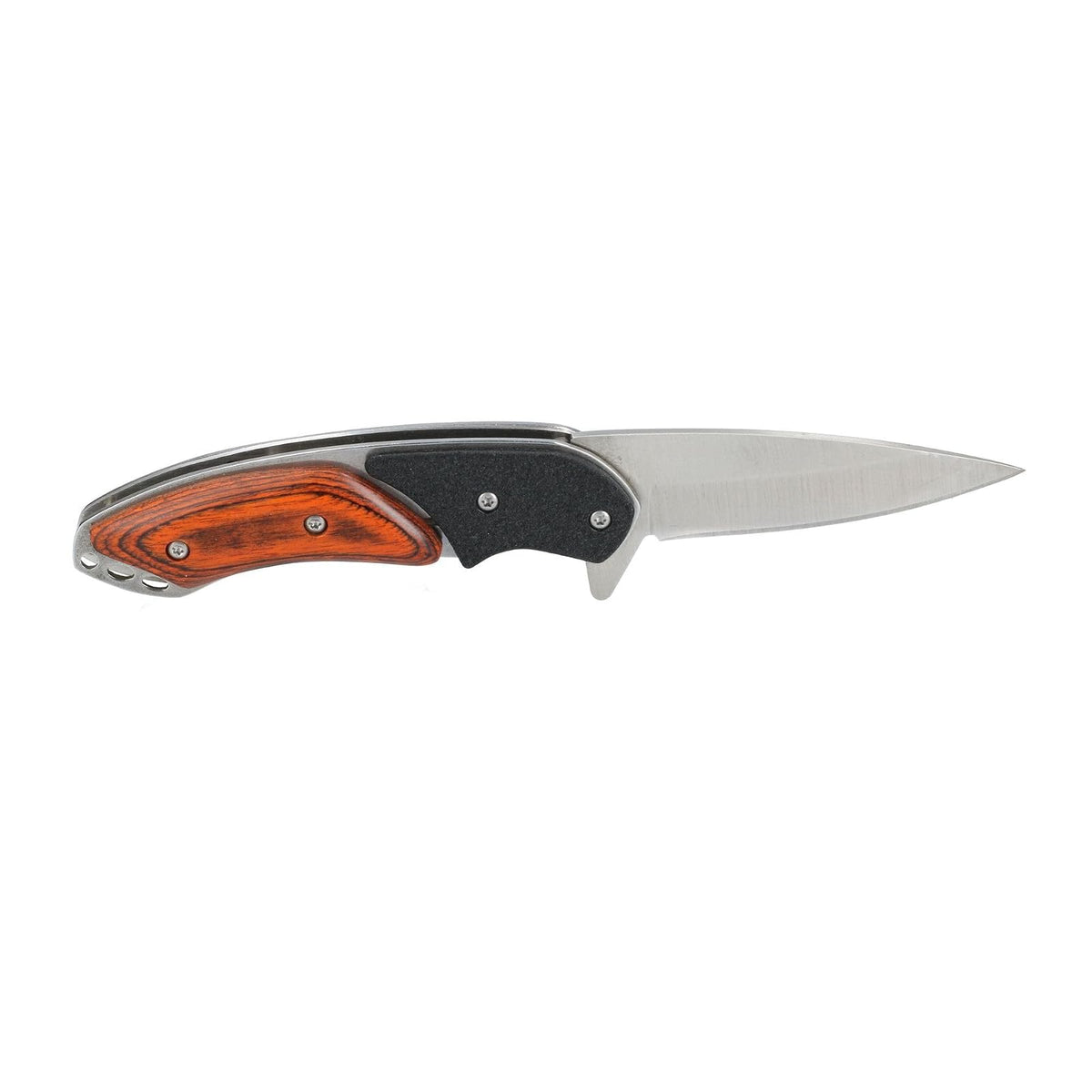 Surtek 120561 Navaja abatible de acero inoxidable con mango de madera