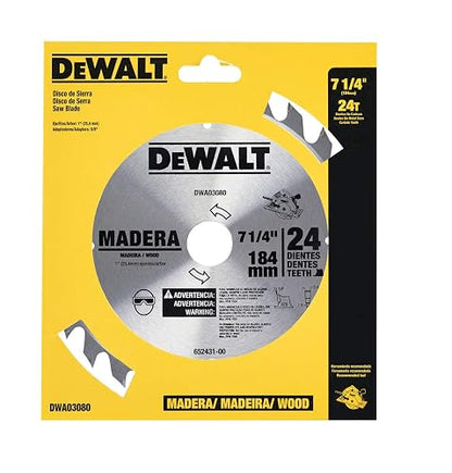 DEWALT DWA03080 Disco Sierra 7-1/4 pulgada 24DPP Madera
