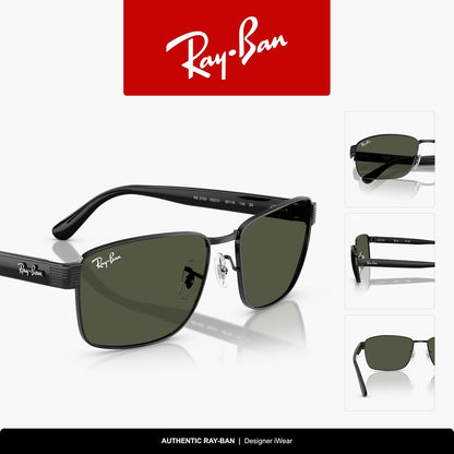 Ray-Ban 0RB3750 Gafas De Sol Unisex, Core-Square, Negro