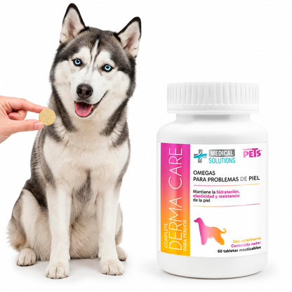 Fancy Pets Medical Solutions Complete Derma Care para Perros 60 Tabletas Masticables Suplemento Nutricional para Piel y Pelaje Saludable