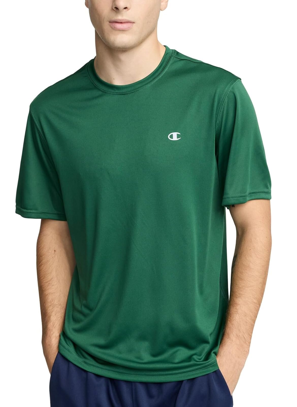 Champion Camiseta Double Dry para Hombre - M - DARK GREEN