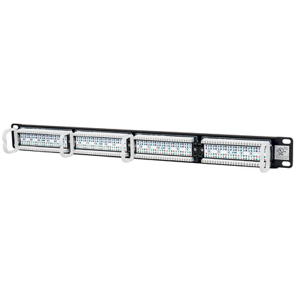 Intellinet 513555 Panel de Parcheo Cat5e – 24 Puertos RJ45, UTP, 1U, Compatible con 110/Krone, para Cableado de Red Ethernet y Rack de 19”