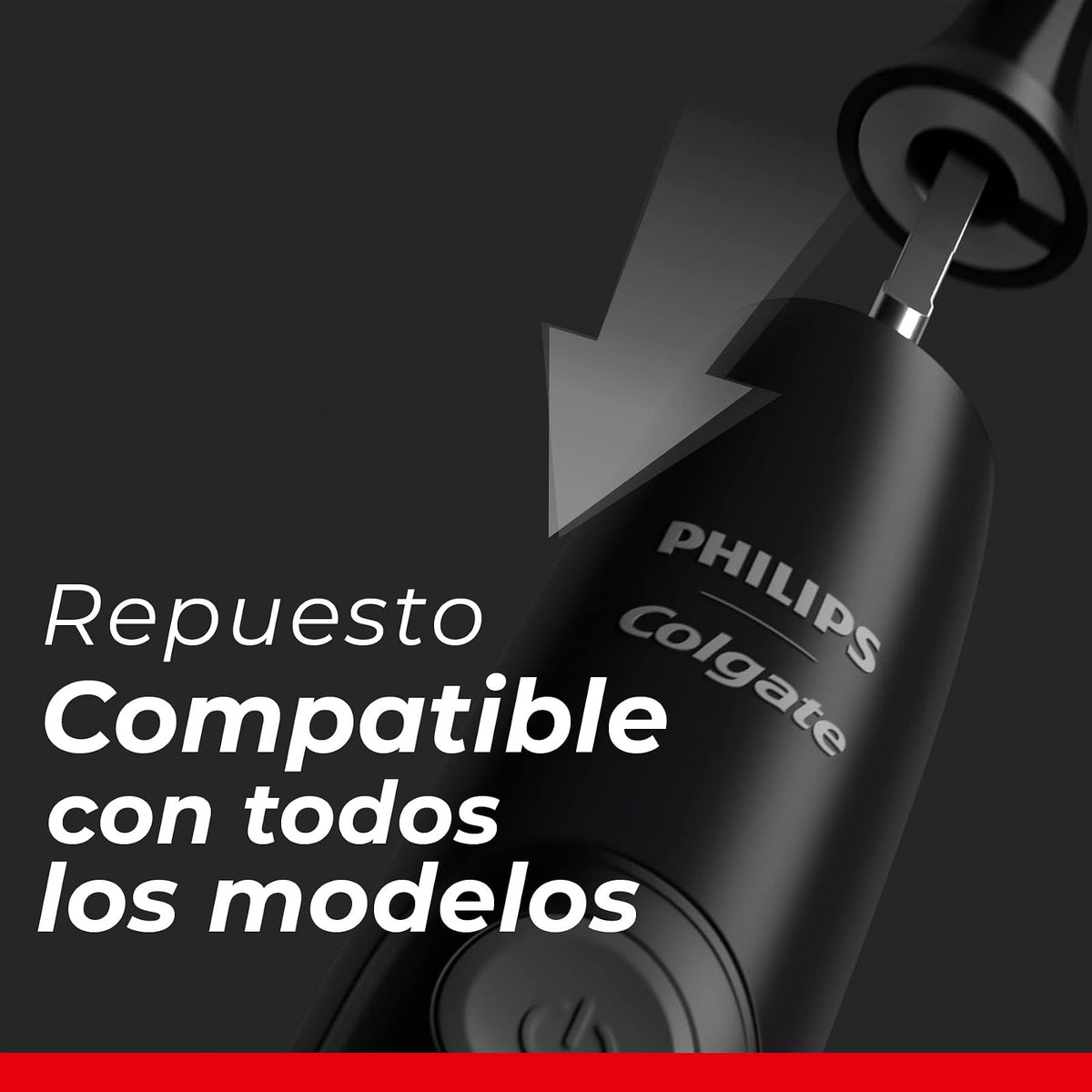 Philips Colgate Cabezales de Repuesto para Cepillo Dental SonicPro 2 pzas | Remueve hasta 10x Más Placa en Áreas de Díficil Acceso. Cerdas Extra Suaves Delicadas con la Encía