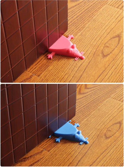alwaysig Silicona Tope de Puerta Borde de la Puerta, Soporte de Puerta Paradas Antideslizante para Seguridad de los niños con Forma de cuña tapón, Protectores de Dedo para Casa Oficina(4 Colores)